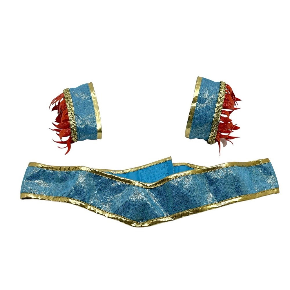 Disney Pocahontas Costume Princess Halloween Girl Assecories Belt Cuff 9/10 kids